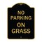 Signmission Designer Series Sign-On Grass, Black & Gold Aluminum Architectural Sign, 18" x 24", BG-1824-23526 A-DES-BG-1824-23526 - alternate 1